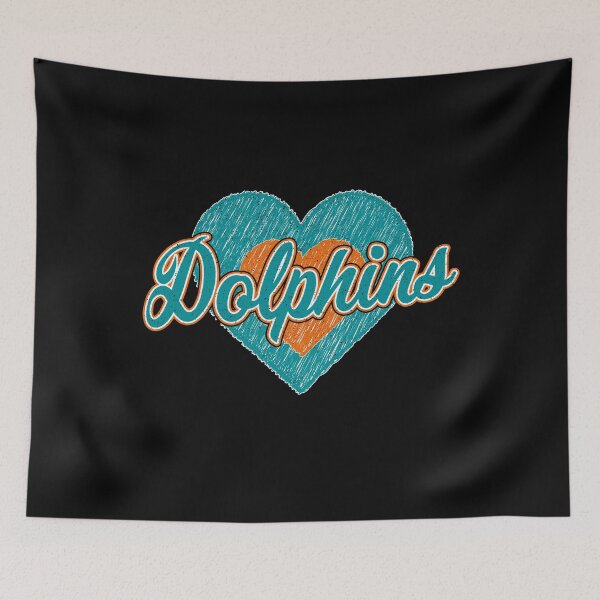 Item preview, Vintage Dolphins Hearts Distressed Football Fan Team Spirit designed and sold by RockTheFeal.