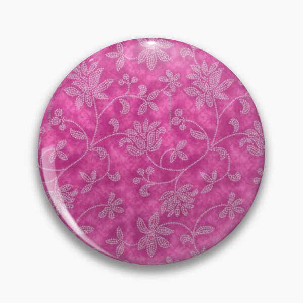 Item preview, Pink Floral Tie Dye Pattern – Boho Batik Dotted Flower Design designed and sold by Kruti Collection.