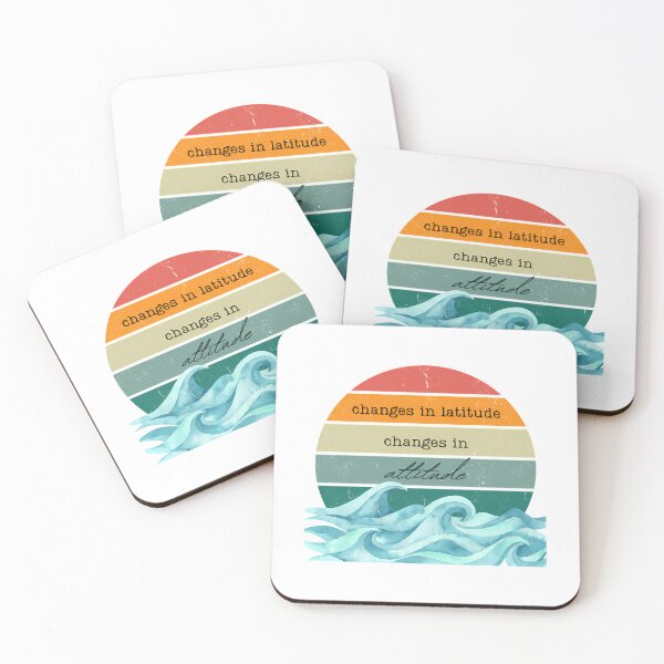 Item preview, Changes In Latitude Changes In Attitude  Retro Sunset Wave Art designed and sold by justina-gooding.