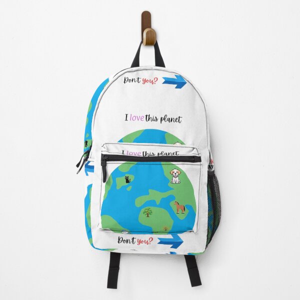 Item preview, Cute "I Love This Planet" Earth Animals Aesthetic Graphic T-Shirt designed and sold by ZenVibeDesign.