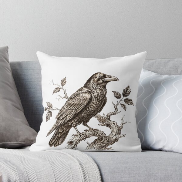 Item preview, Vintage Raven Shirt, Dark Academia Bird Tee, Gothic Gift designed and sold by thestevebro.