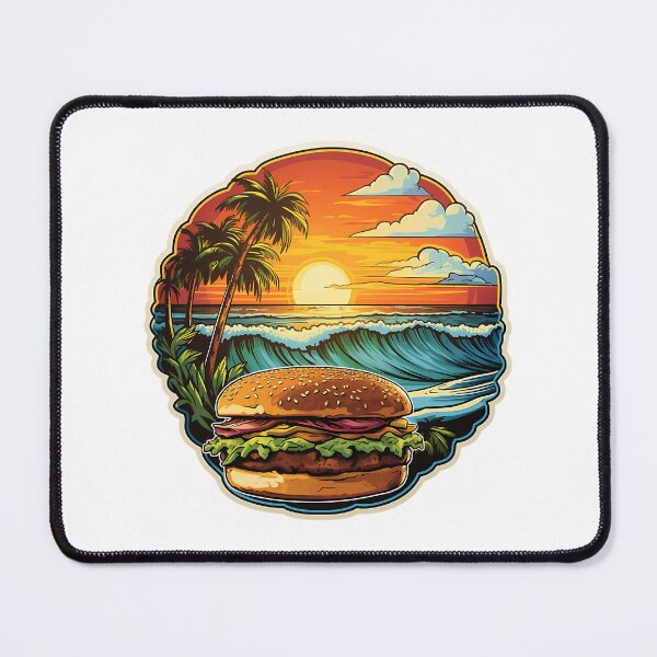 Item preview, Cheeseburger Paradise Tropical Fun Sticker designed and sold by justina-gooding.