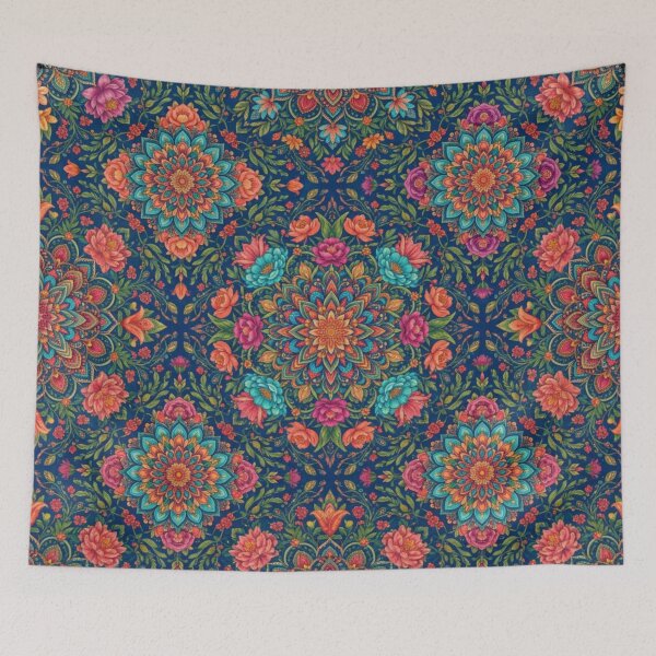 Item preview, Ornate Floral Kaleidoscope Seamless Pattern designed and sold by adlkh.
