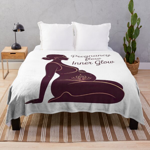 Item preview, Pregnancy Flow Inner Glow Gold Copper Silhouette designed and sold by 108stillness.