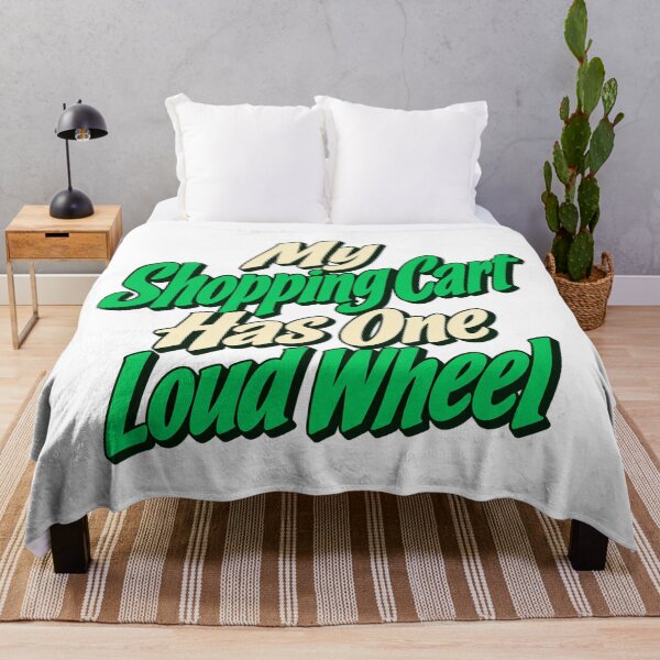 Item preview, One Loud Shopping Cart Wheel Funny Typography designed and sold by Bikivuno.