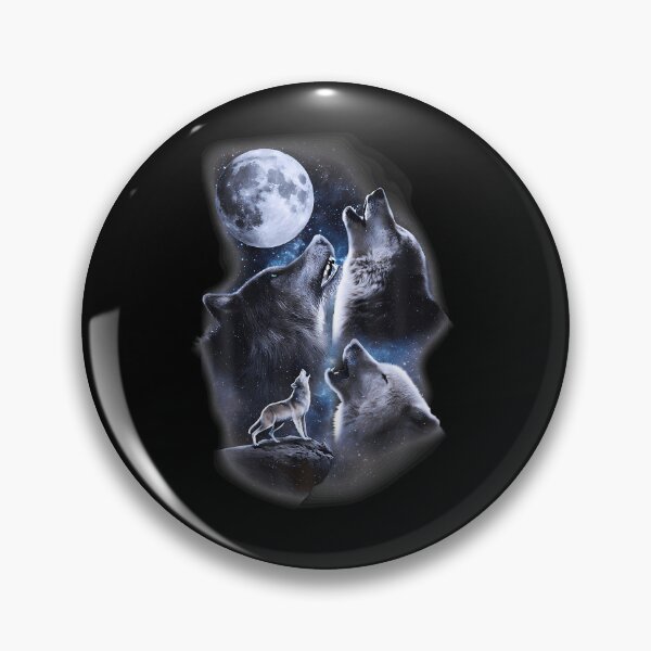Item preview, Howling Wolves In The Full Moon Moonlight With Starry Sky designed and sold by snailslowdance.