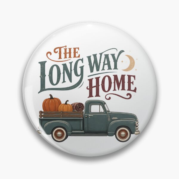 Item preview, The Long Way Home Autumn Truck Scenic Road Trip designed and sold by BernoNickel.