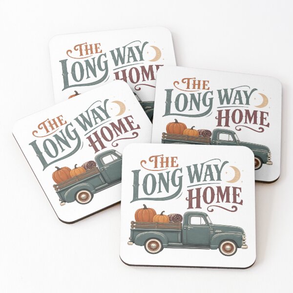 Item preview, The Long Way Home Autumn Truck Scenic Road Trip designed and sold by BernoNickel.