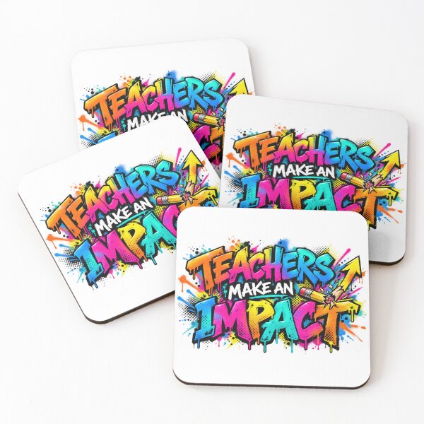Item preview, Teachers Make an Impact — Bold Street Art Teacher Design designed and sold by CaribChroma.