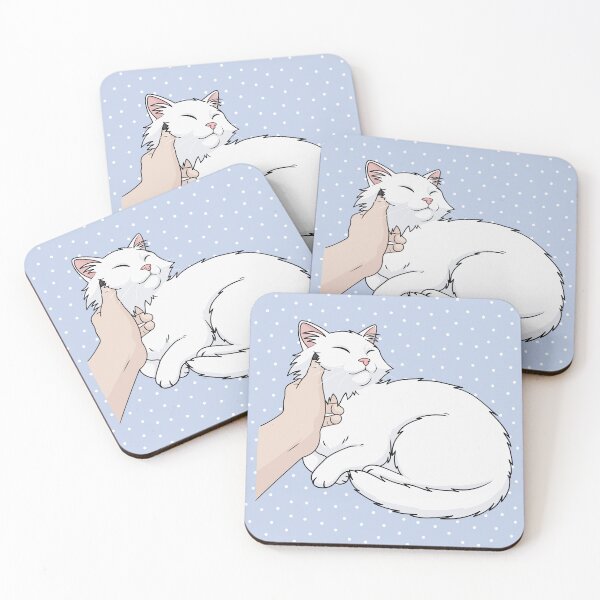 Item preview, Cartoon White Cat designed and sold by Krameri Creations.