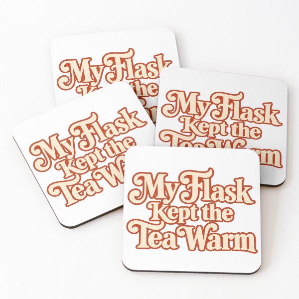 Item preview, My Flask Kept the Tea Warm Vintage Lettering designed and sold by Bikivuno.