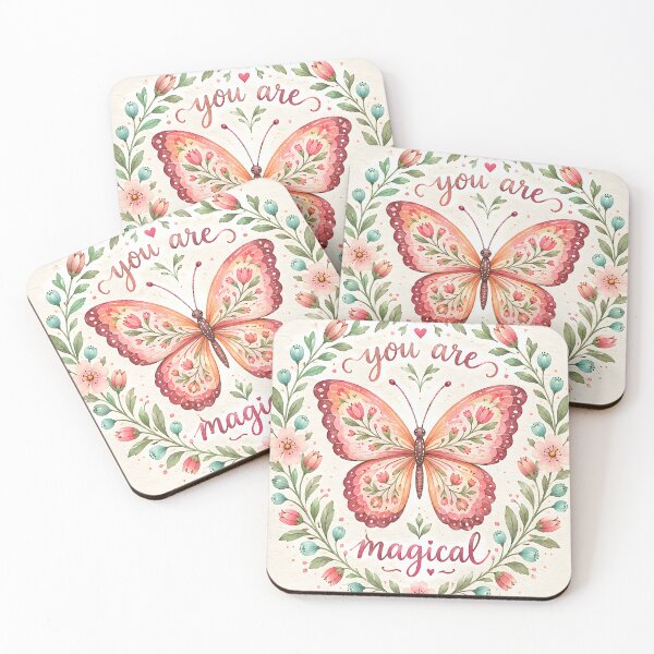 Item preview, You Are Magical Floral Butterfly Illustration designed and sold by Pure Craft.