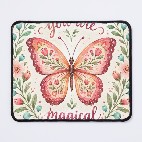 Item preview, You Are Magical Floral Butterfly Illustration designed and sold by Pure Craft.