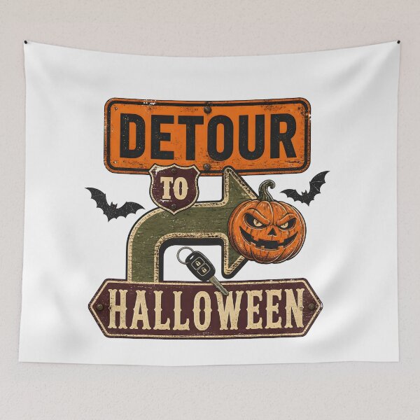 Item preview, Detour To Halloween Spooky Road Sign Direction designed and sold by BernoNickel.