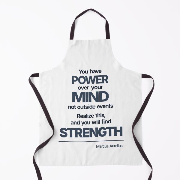 Item preview, You Have POWER Over Your Mind - Marcus Aurelius - Stoic Minimalist Quote - Dark Version designed and sold by Stoic Core.