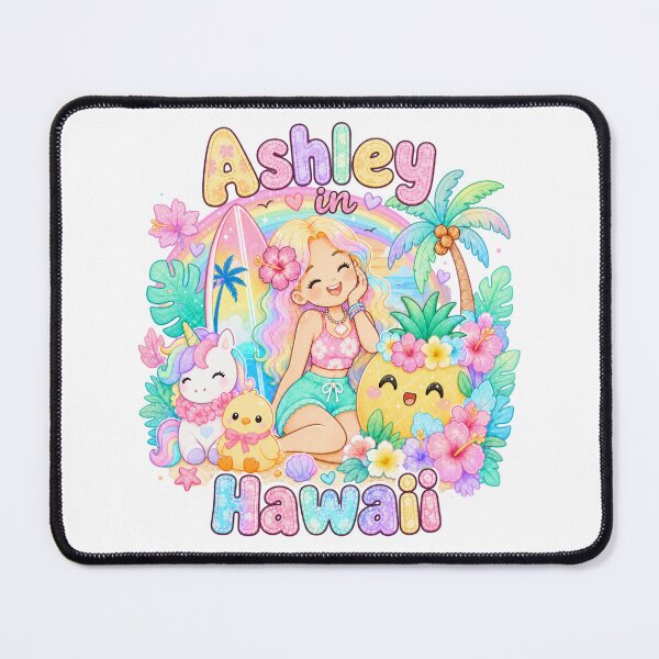 Item preview, Ashley Name Gift Rainbow Kawaii Hawaii Pastel Summer designed and sold by TheChalkyFox.