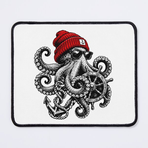 Item preview, Octopus Sailor Nautical Graphic Tee designed and sold by mantra2023.