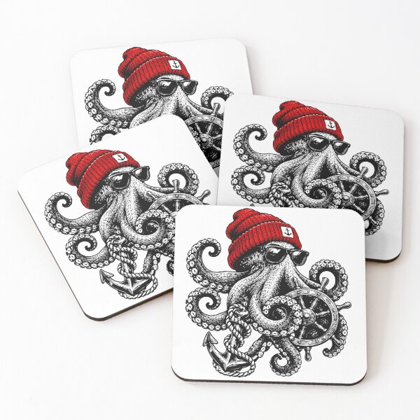 Item preview, Octopus Sailor Nautical Graphic Tee designed and sold by mantra2023.
