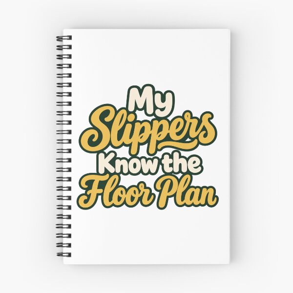 Item preview, Slippers Know the Floor Plan Cozy Script Type designed and sold by Bikivuno.