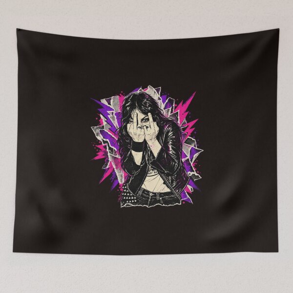Item preview, Joan-Jett Giving The Middle Finger Punk Rock Rebel Graphic designed and sold by DYALEEZ-XCR.