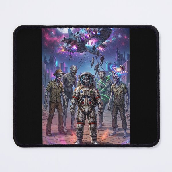 Item preview, Surreal Zombie Spaceman in Cosmic Neon Wasteland designed and sold by Rain-Road.