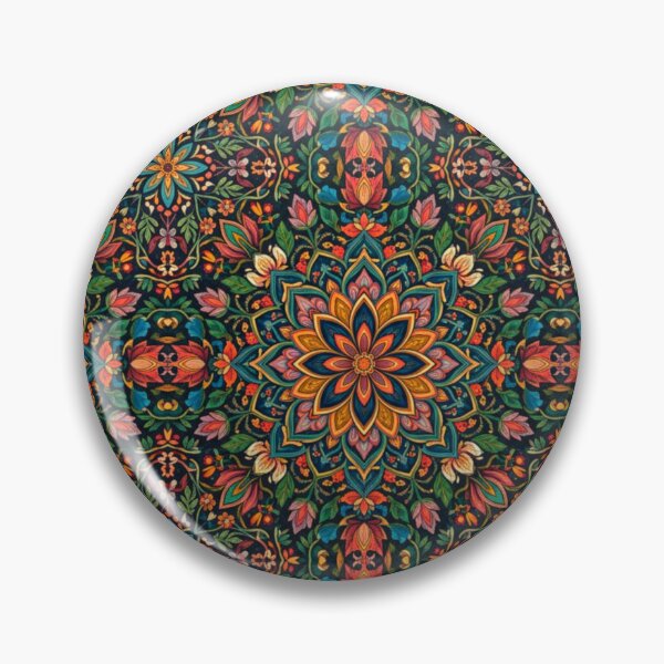 Item preview, Ornate Amber and Teal Lotus Kaleidoscope Art designed and sold by adlkh.