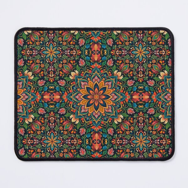Item preview, Ornate Amber and Teal Lotus Kaleidoscope Art designed and sold by adlkh.