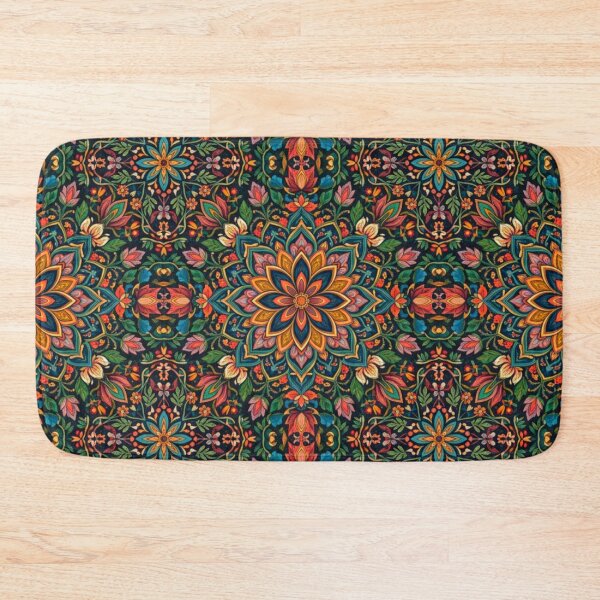 Item preview, Ornate Amber and Teal Lotus Kaleidoscope Art designed and sold by adlkh.