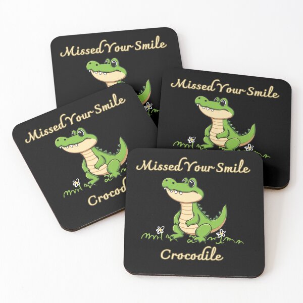Item preview,  Missed Your Smile Crocodile – Cute Back to School Reptile designed and sold by LadyInEverGreen.