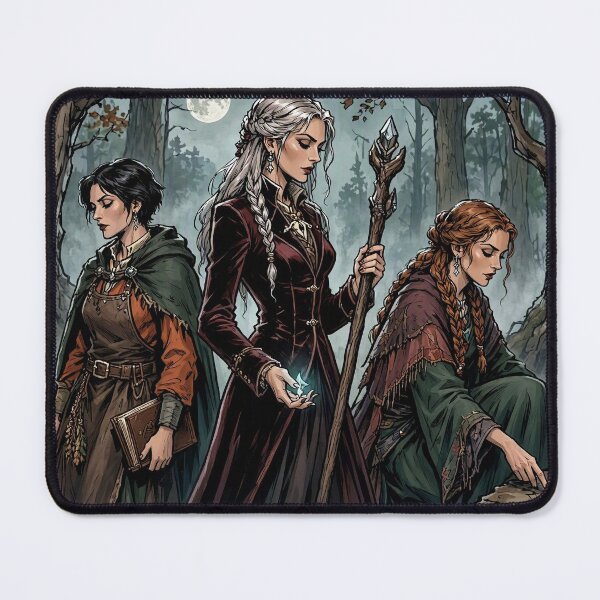 Item preview, Three Witches of the Autumn Wood designed and sold by Roberta Calabrese.
