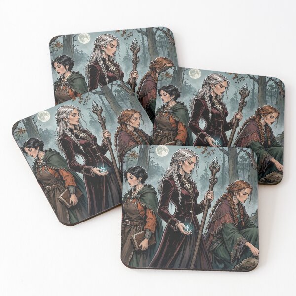 Item preview, Three Witches of the Autumn Wood designed and sold by Roberta Calabrese.