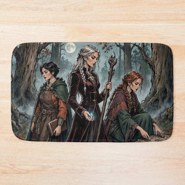 Item preview, Three Witches of the Autumn Wood designed and sold by Roberta Calabrese.