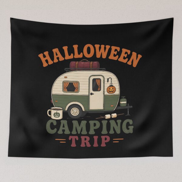 Item preview, Halloween Camping Trip Vintage Camper Van Spooky designed and sold by BernoNickel.
