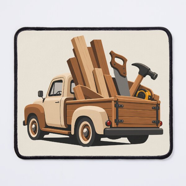 Item preview, Carpenter Pickup Truck Woodworking designed and sold by karamram.