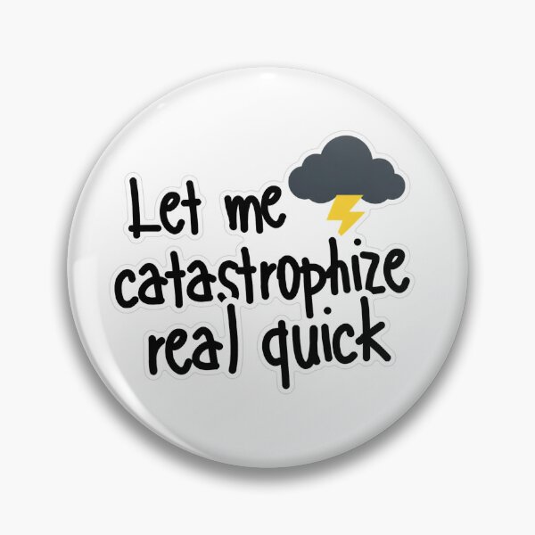 Item preview, Let Me Catastrophize Real Quick Doodle Sticker designed and sold by MindfulMischief.
