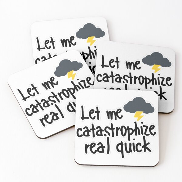 Item preview, Let Me Catastrophize Real Quick Doodle Sticker designed and sold by MindfulMischief.