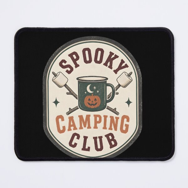 Item preview, Spooky Camping Club Vintage Autumn Emblem Badge designed and sold by BernoNickel.