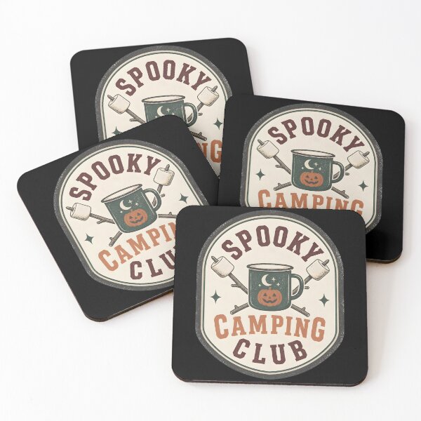 Item preview, Spooky Camping Club Vintage Autumn Emblem Badge designed and sold by BernoNickel.