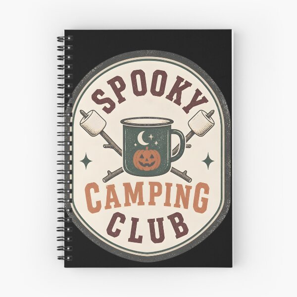 Item preview, Spooky Camping Club Vintage Autumn Emblem Badge designed and sold by BernoNickel.