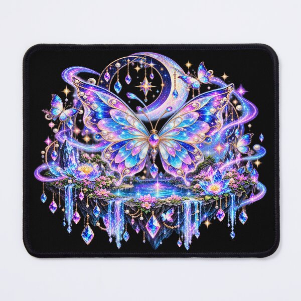 Item preview, Enchanted Crystal Butterfly – Mystical Moonlight designed and sold by TroviTutto.