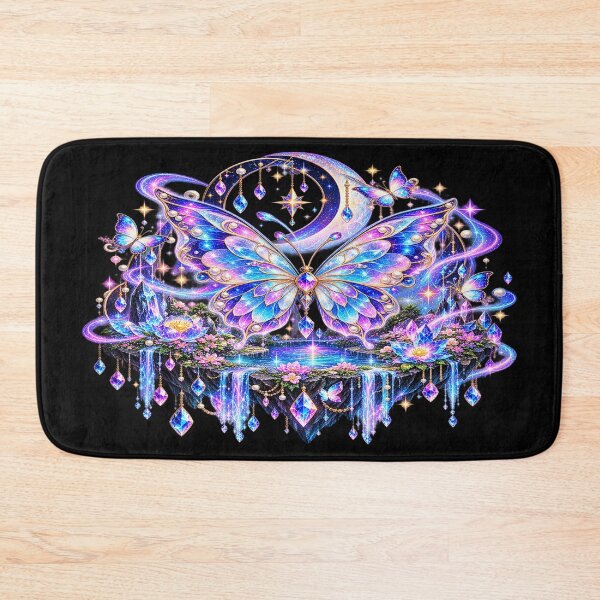 Item preview, Enchanted Crystal Butterfly – Mystical Moonlight designed and sold by TroviTutto.