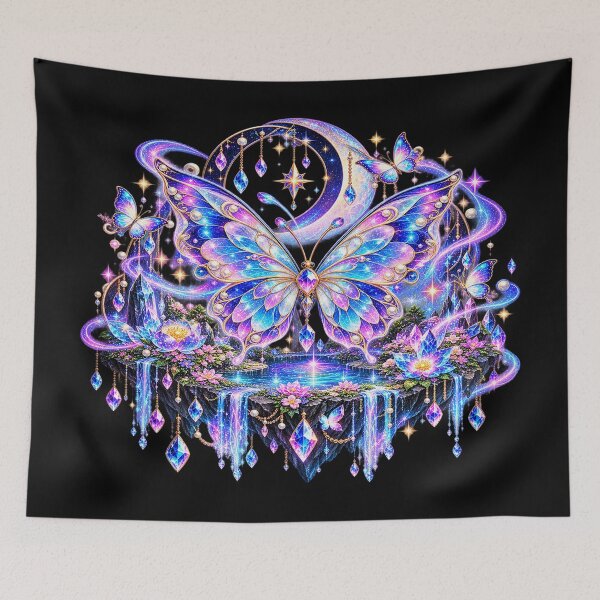 Item preview, Enchanted Crystal Butterfly – Mystical Moonlight designed and sold by TroviTutto.