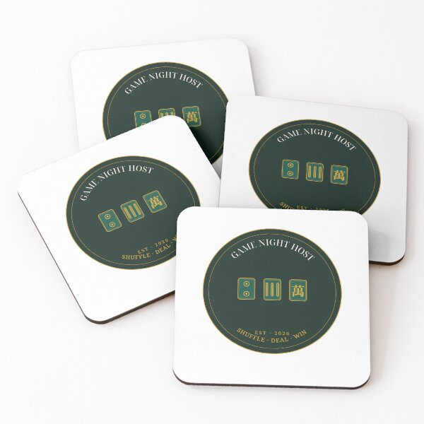 Item preview, Mahjong Game Night Host Shirt, Shuffle Deal Win Badge Tee designed and sold by thestevebro.