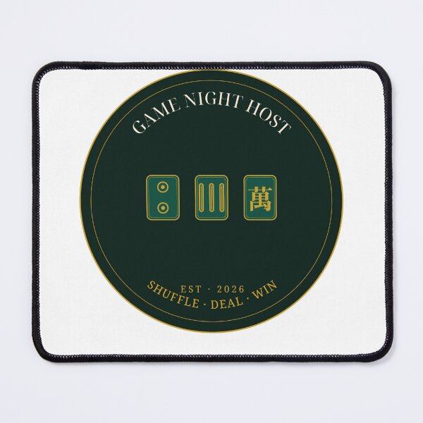 Item preview, Mahjong Game Night Host Shirt, Shuffle Deal Win Badge Tee designed and sold by thestevebro.
