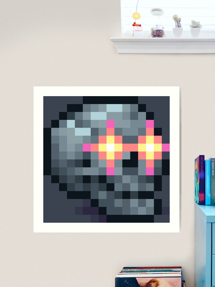 Pixel Skull A Art Print for Sale by Ben Henry