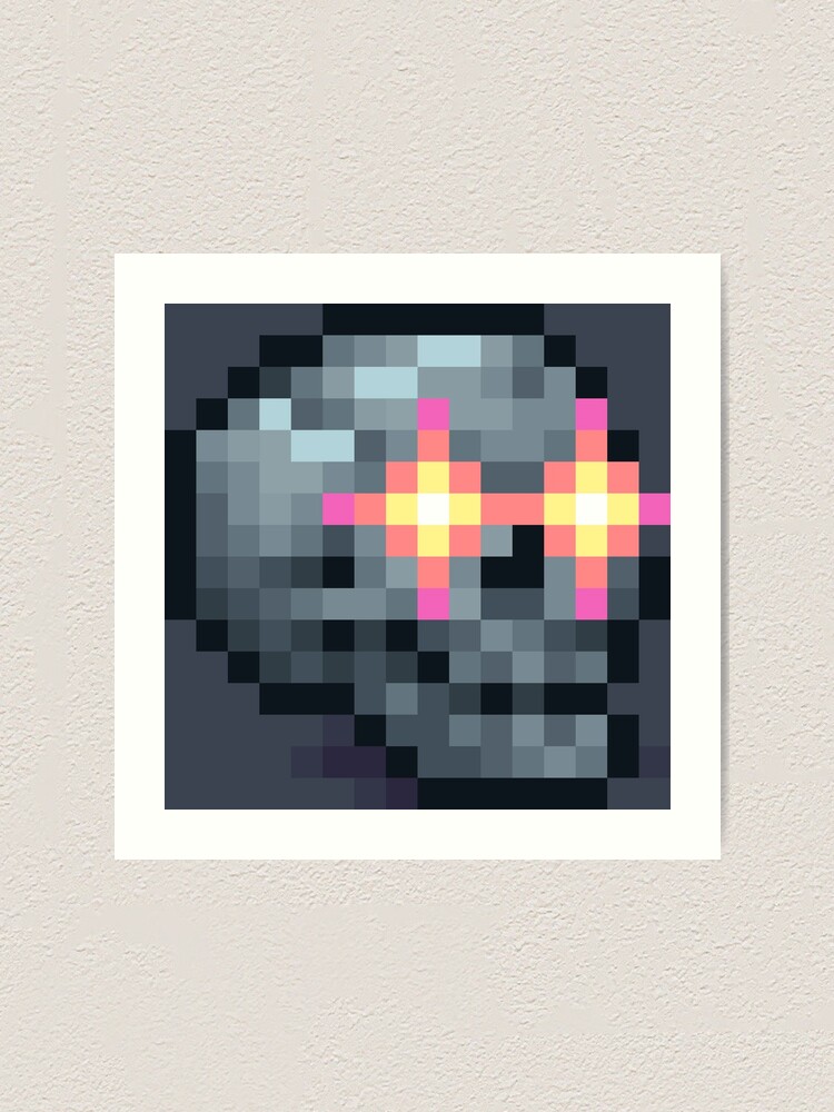 Pixel Skull A Art Print for Sale by Ben Henry