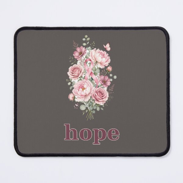 Item preview, Hope - Breast Cancer Awareness Pink Ribbon Watercolor Flowers designed and sold by MIRAJIL.