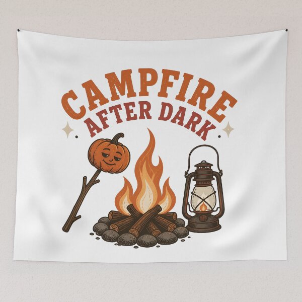 Item preview, Campfire After Dark Spooky Midnight Woods Camping designed and sold by BernoNickel.