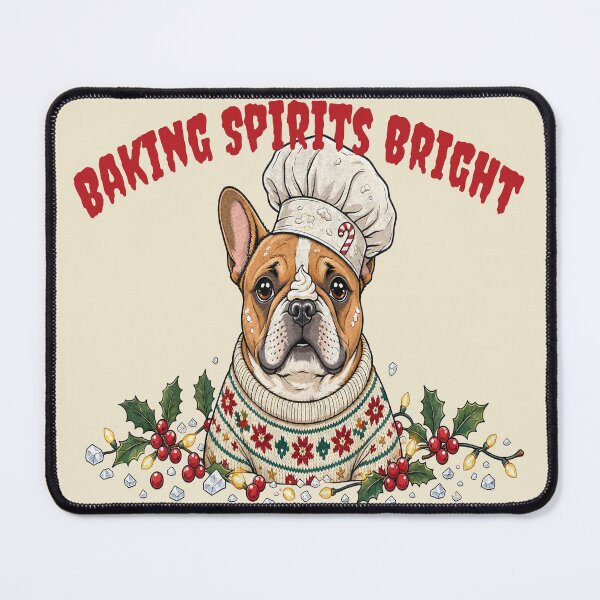 Item preview, Baking Spirits Bright Christmas French Bulldog Cute Holiday designed and sold by CraftyValley.