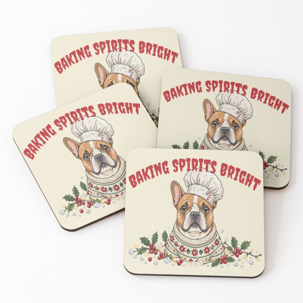 Item preview, Baking Spirits Bright Christmas French Bulldog Cute Holiday designed and sold by CraftyValley.
